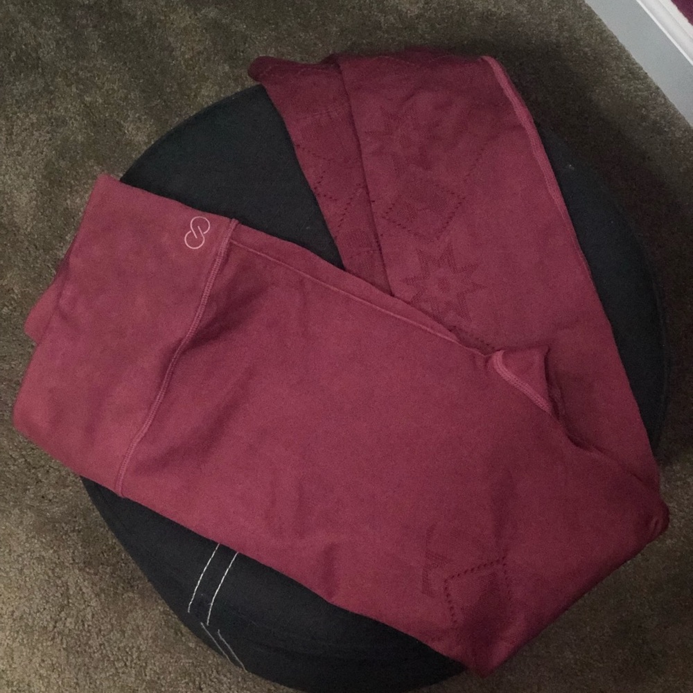 CALIA by Carrie Maroon Seamless Leggings